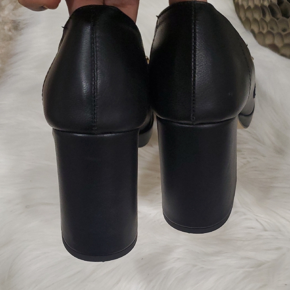 Y2k Valentino Rosalinda  Black Platform Slipon with Gold Logo - Picture 7 of 16
